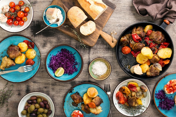 main feature variety of foods on table