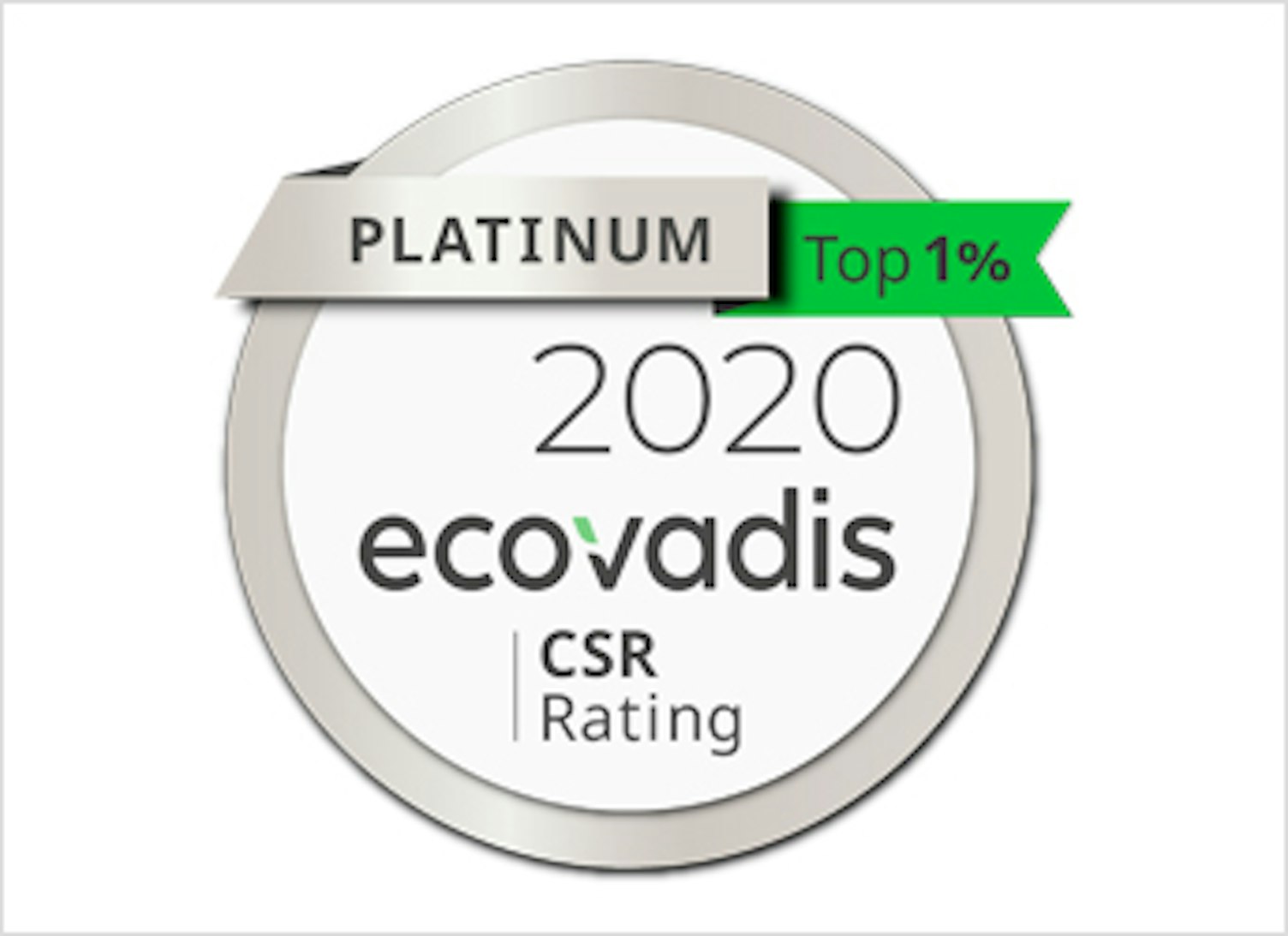 2020 EcoVadis Platinum Rating 344px