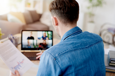 A man working from home 684px