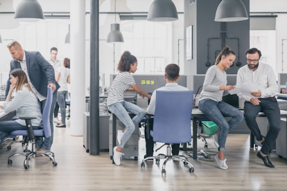 Business People Working Together in a Modern Office 684px