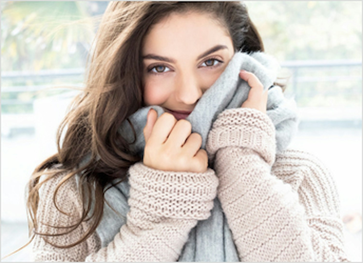 Lady Wearing Warm Sweater