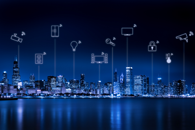 main feature Blue Digital City Skyline 684px