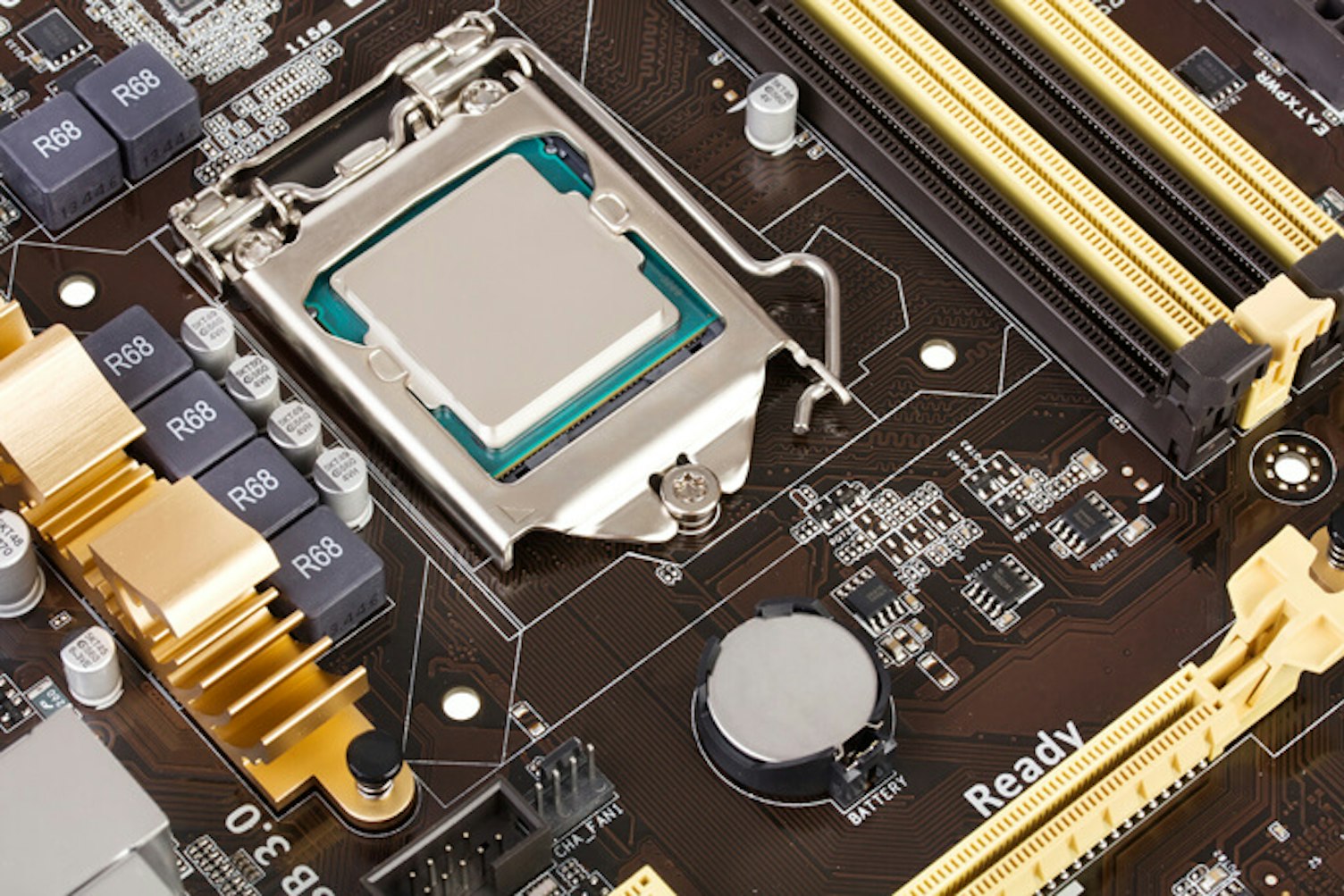 main feature circuit board gold