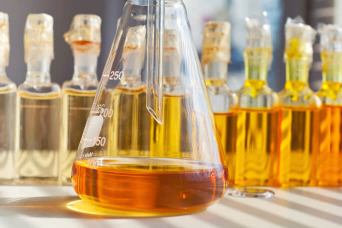 main feature fuel in test bottles