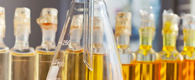 main feature fuel in test bottles