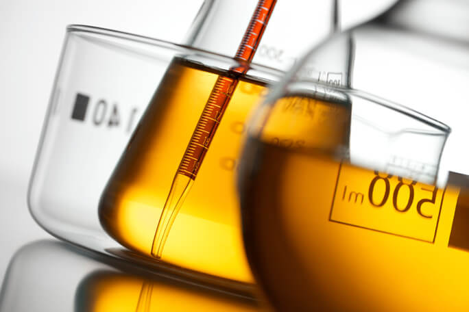 main feature oil in test bottles