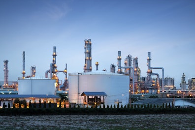 main feature petrochemical plant industry with blue sky