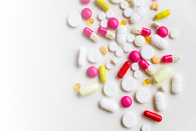 main feature pile of medicinal tablets and capsules 684px