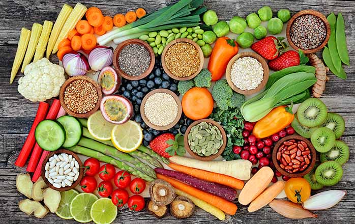Main Feature Superfood for Healthy Eating Concept
