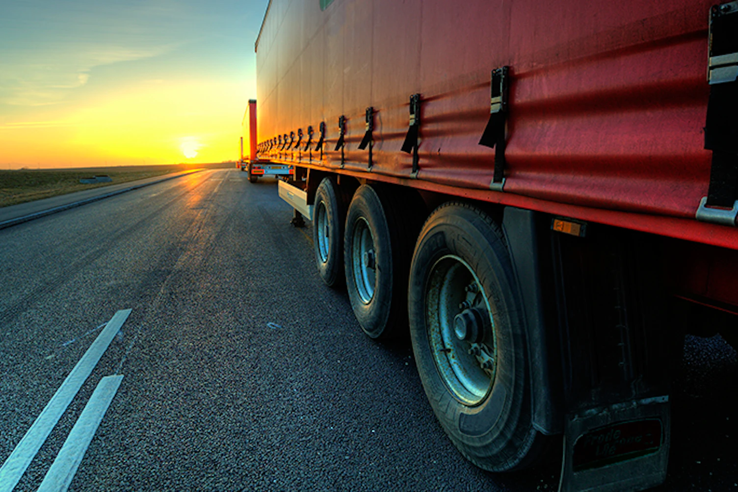 main feature Truck in Motion at Sunset 684px