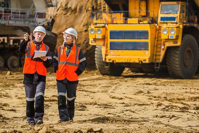 main feature workers on construction site