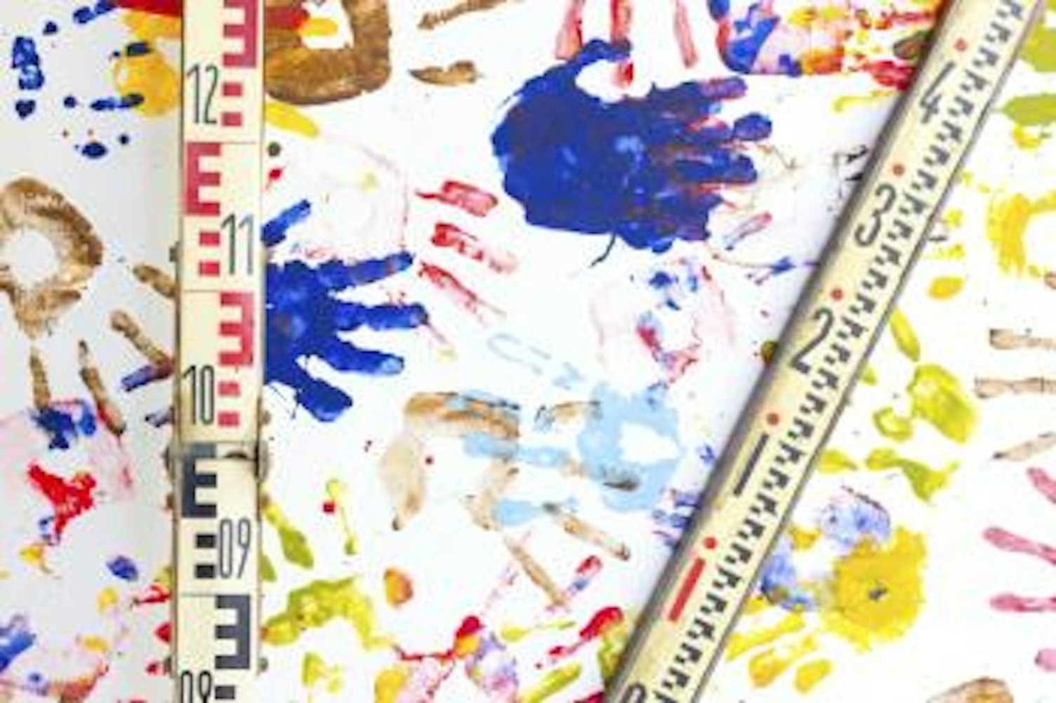Childrens Paint Handprints