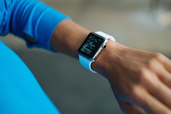 orig close up of wrist wearing a smart watch