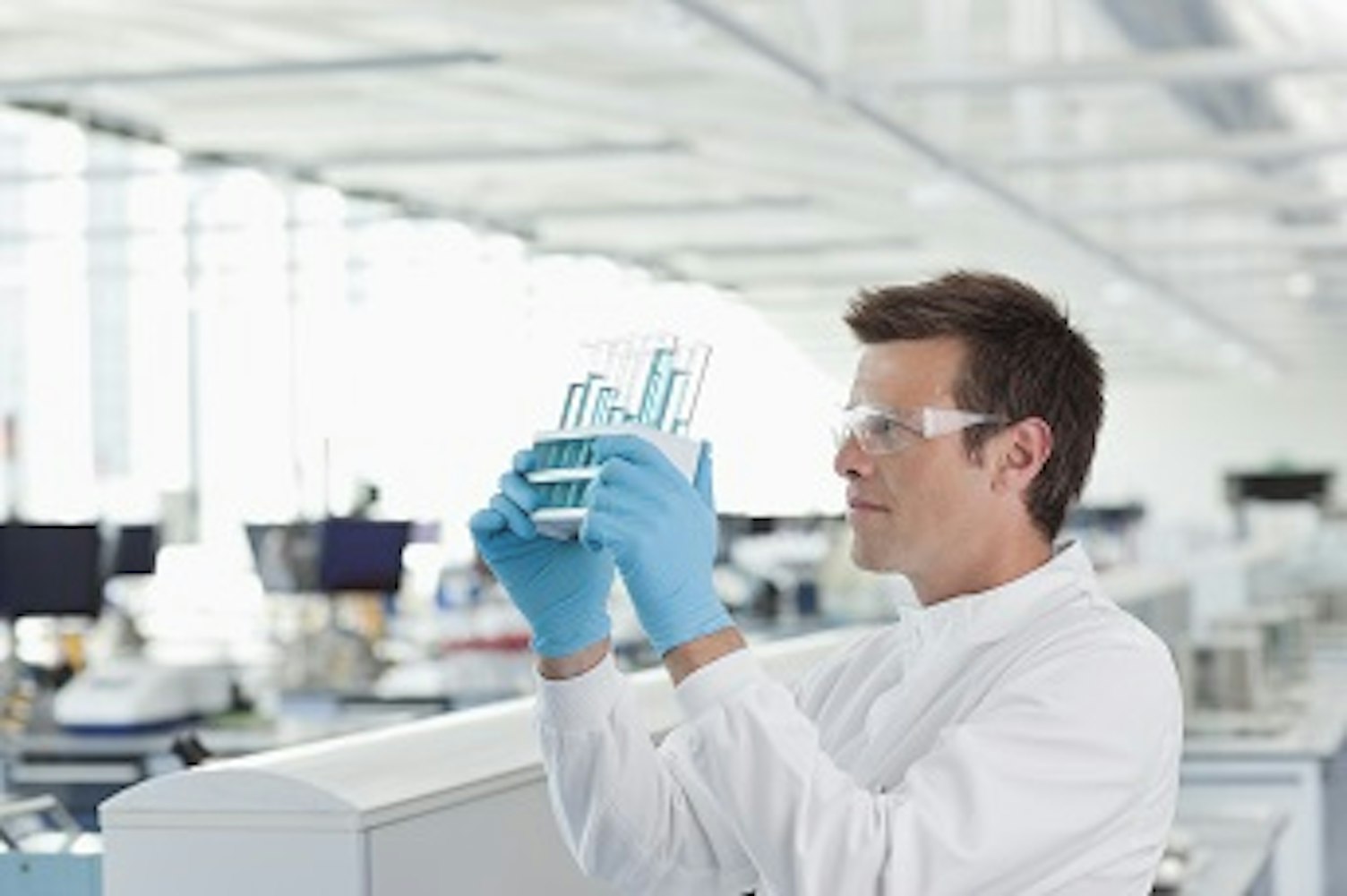 orig scientist examining samples in laboratory
