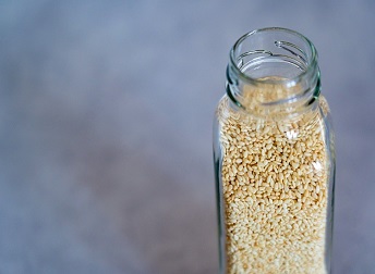 orig sesame seeds in a jar
