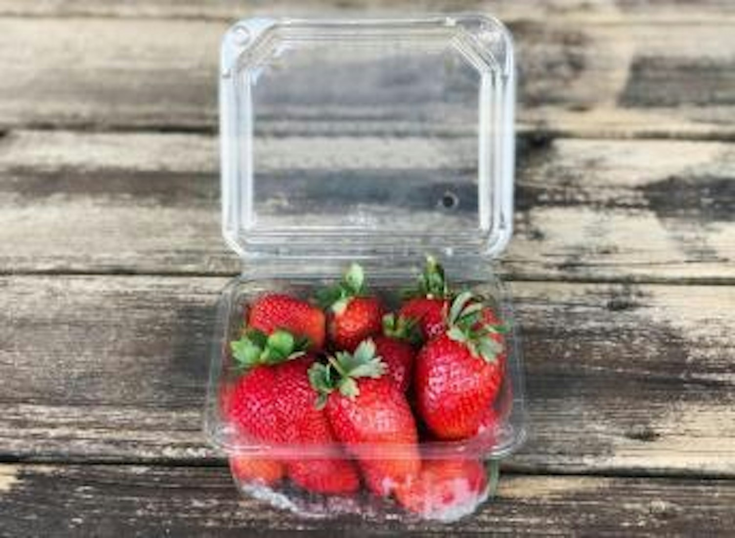 orig strawberries in plastic containerunsplash