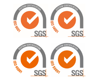 SGS ISO 9001 ISO 14001 ISO 45001 ISO 50001 Marks