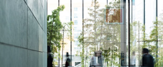 std business people walking in office