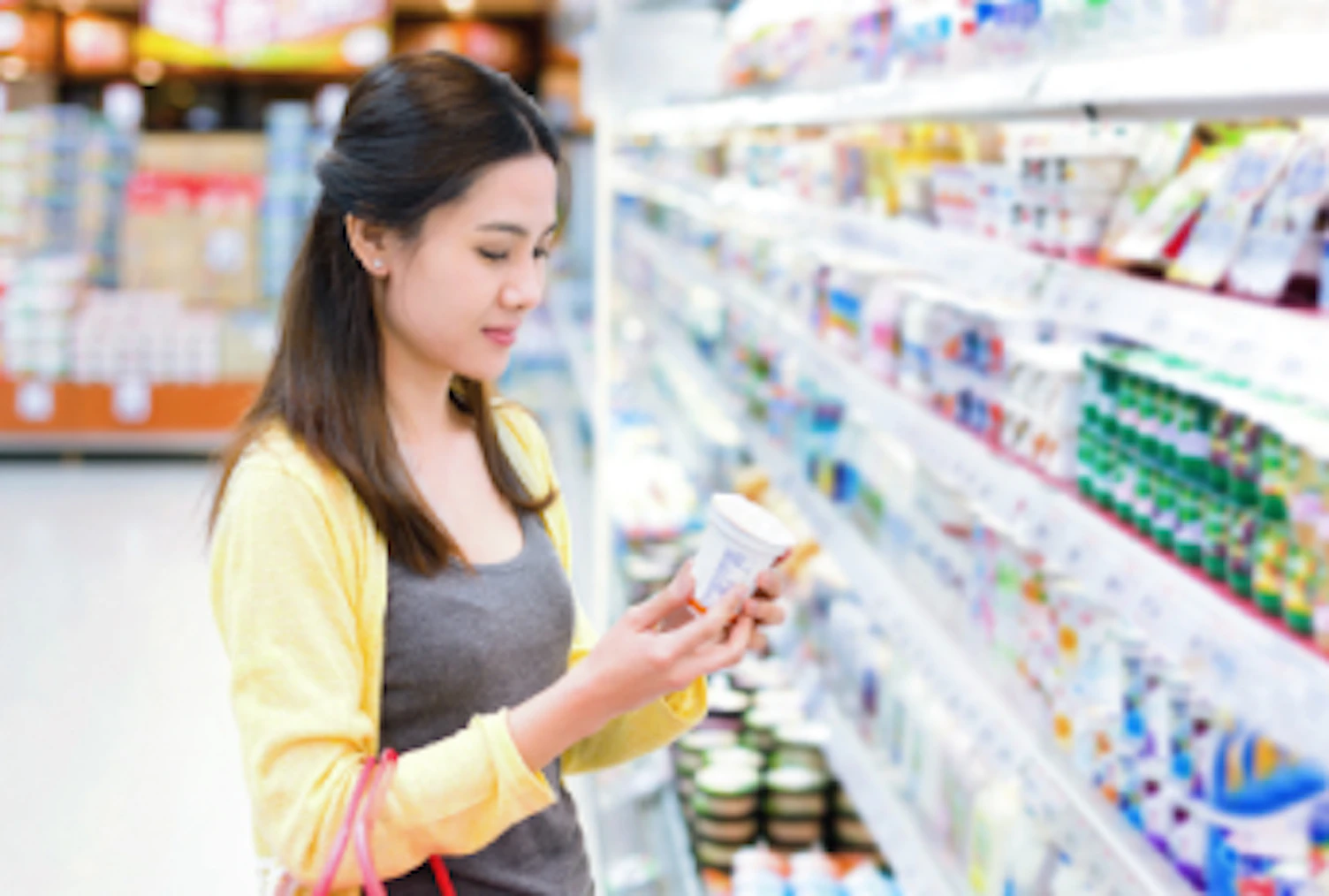 woman shopping food supermarket