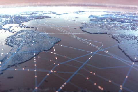 World Map Showing Connections 1600px
