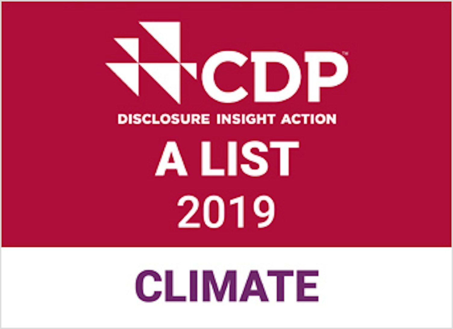 std CDP Climate A List Stamp