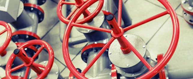 std red industrial valves