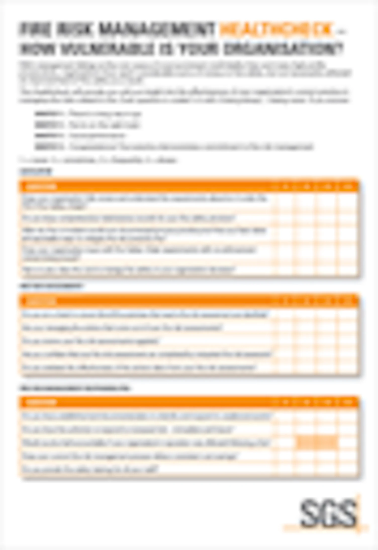 Fire Risk Management Healthcheck | SGS Germany