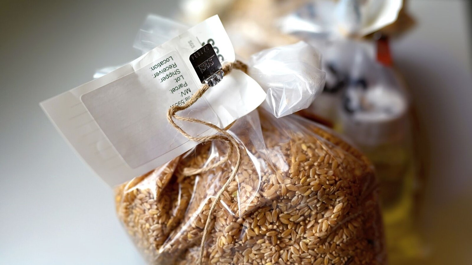 Grain Sample Bag in Laboratory