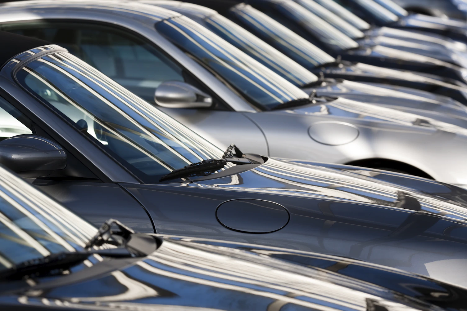 Cars Parked in Line