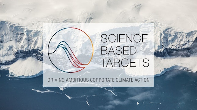 SBTi logo in Antarctic background