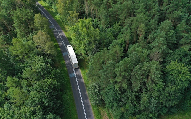 Aerial View of a Cargo Trailer