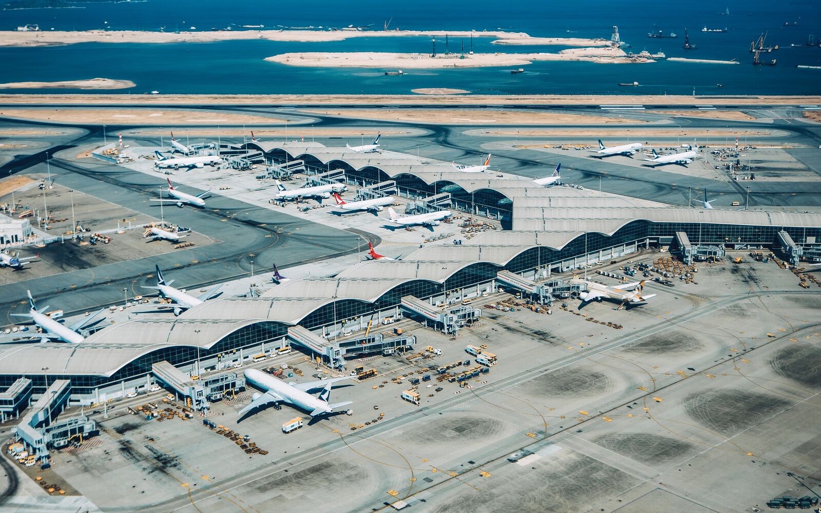 Aerial View of Hong Kong International Airport
