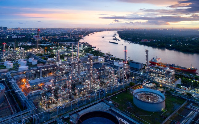 Planta de refinería de petróleo y gas