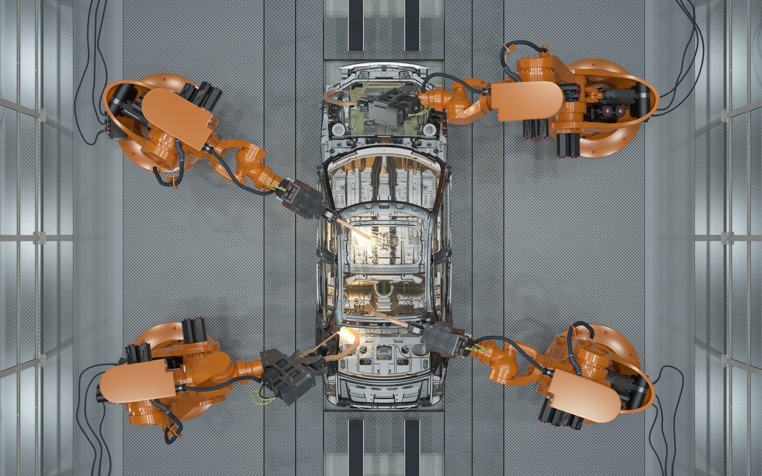 Assembly Line in Car Factory