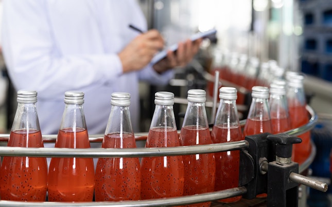 Beverage Glass Bottles in Factory