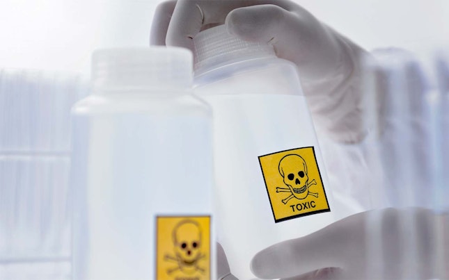 Bottles with Toxic Chemicals