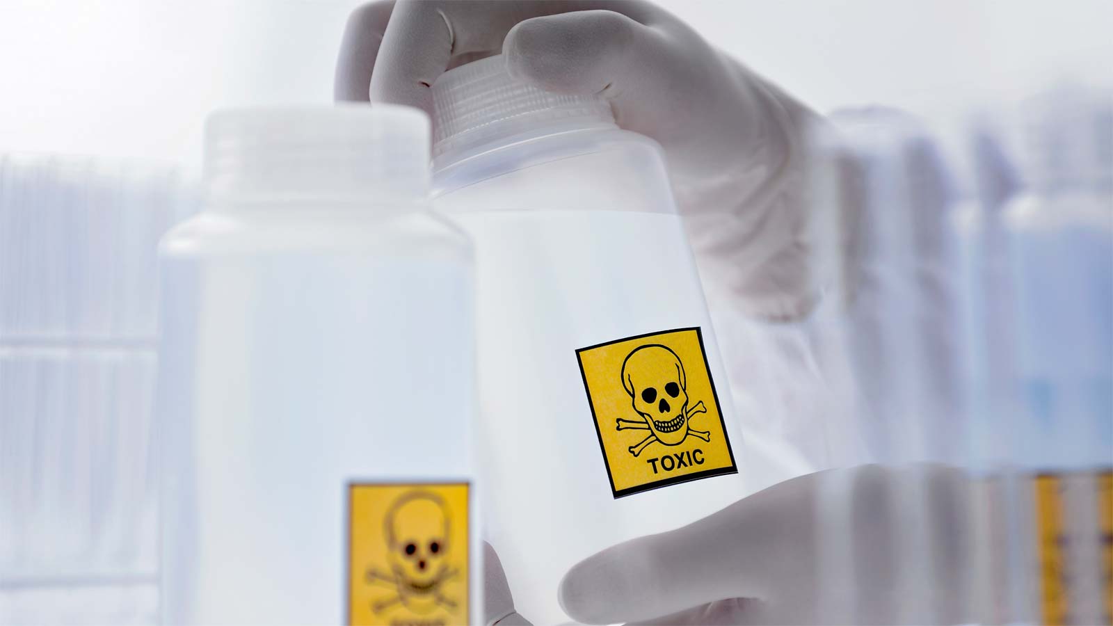 Bottles with Toxic Chemicals