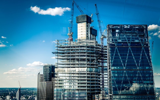 Building Under Construction in the City