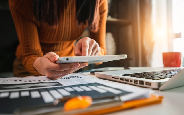 Business Woman Using Digital Tablet
