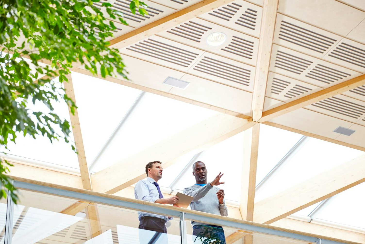 Businessmen Talking in an Office