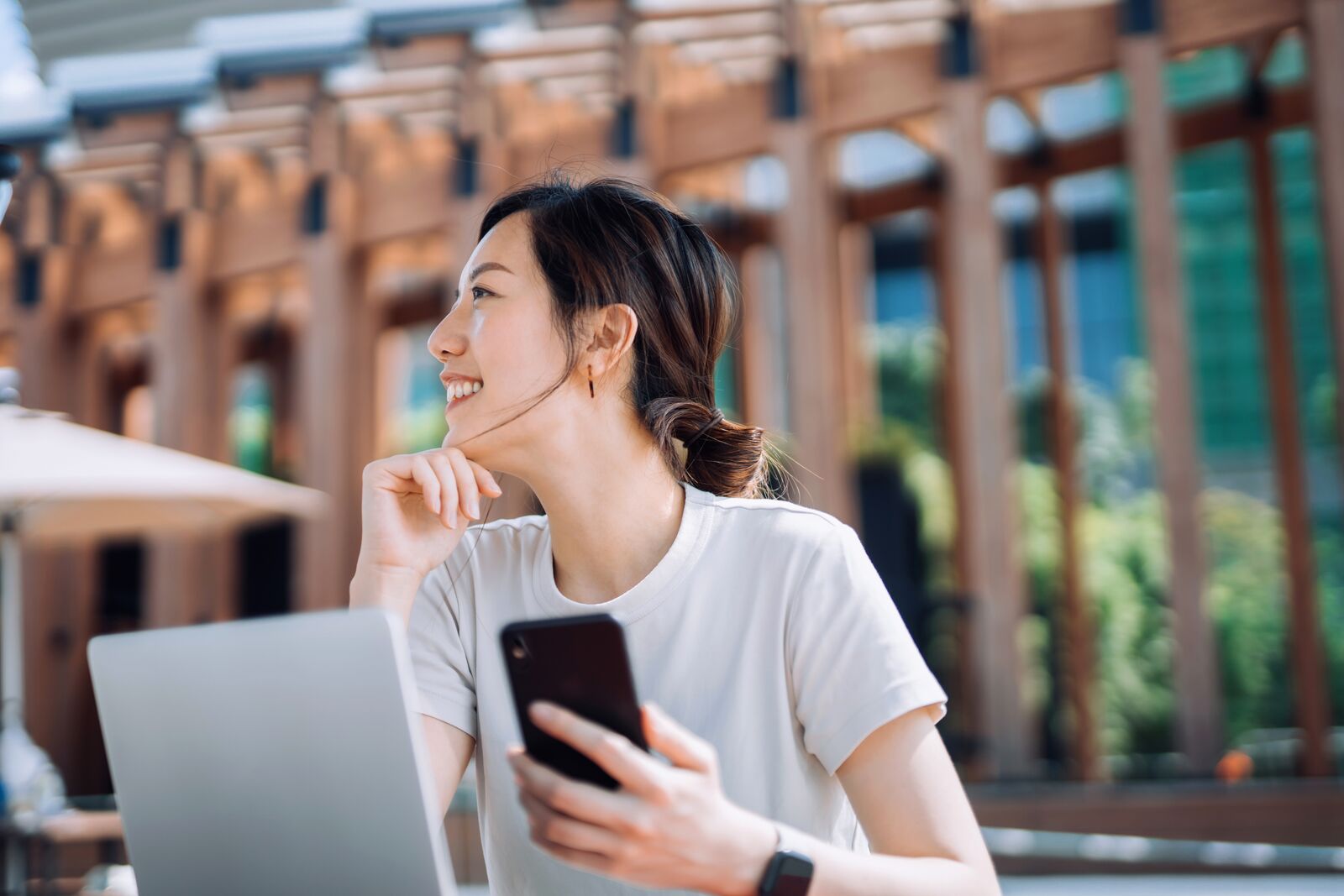 Light Trails in the City at Night
