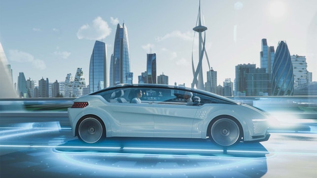 Concepto del automóvil del futuro