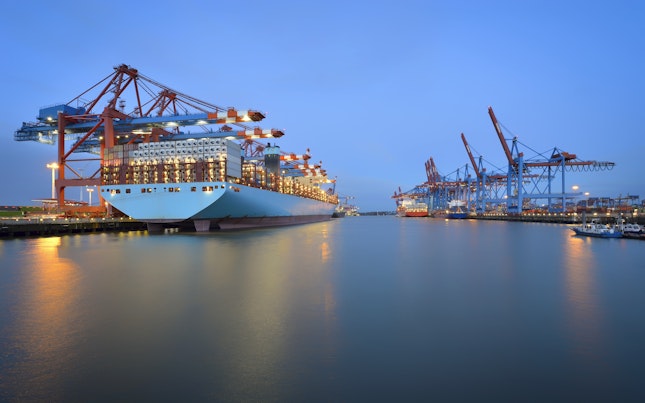 Cargo Ship Container Terminal