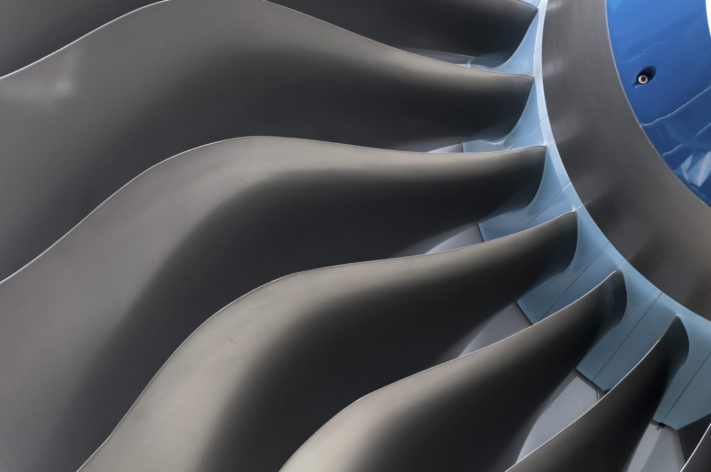 Close up of a Jet Plane Turbine