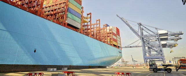 Container Ship in Harbour