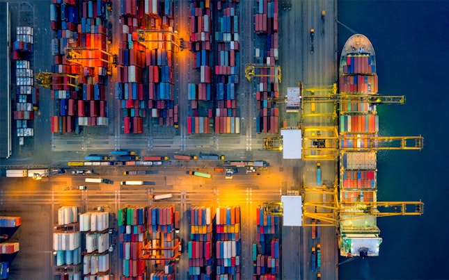 Area di stoccaggio di container