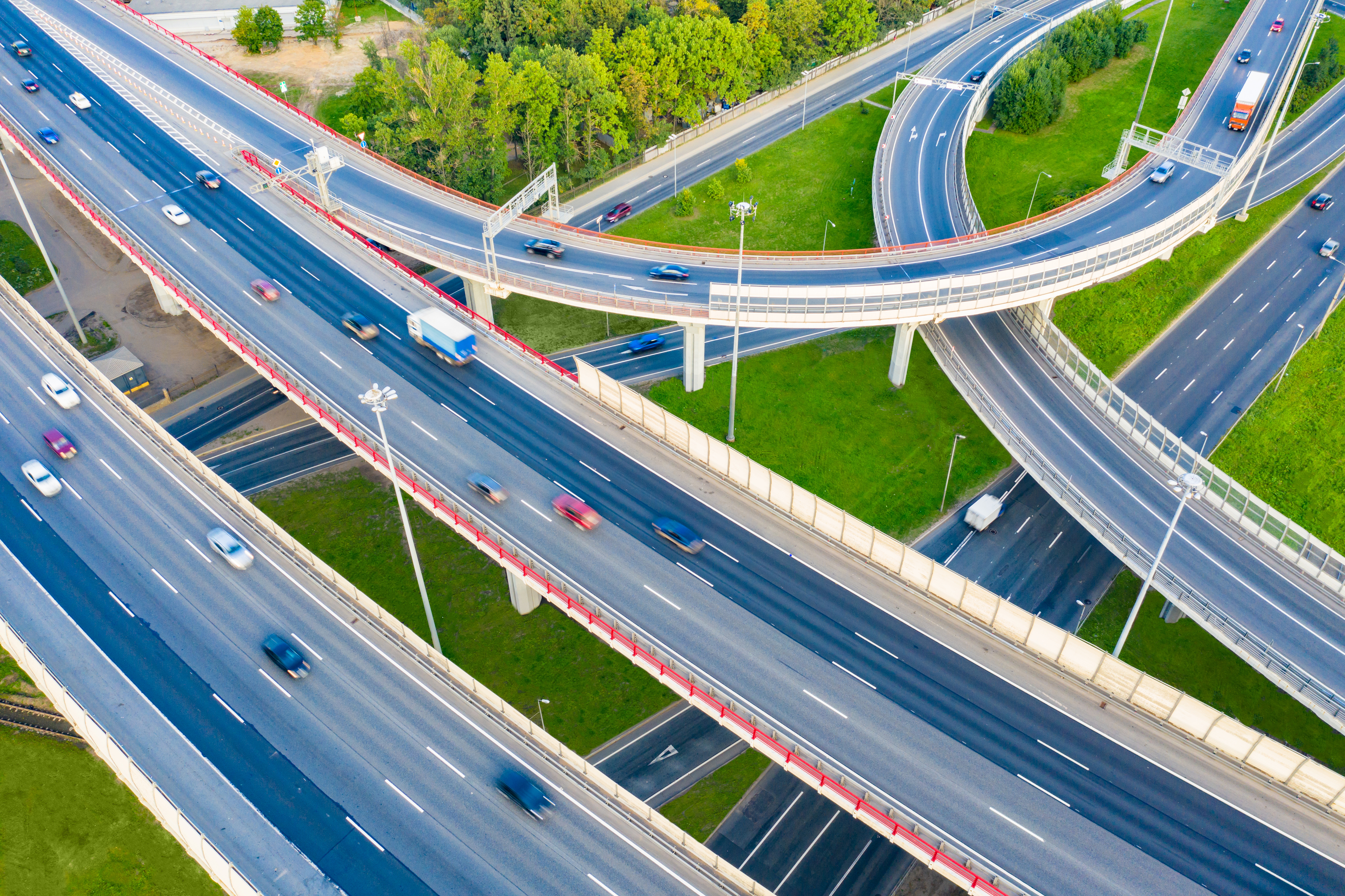 Cars on Motorway Digital Concept