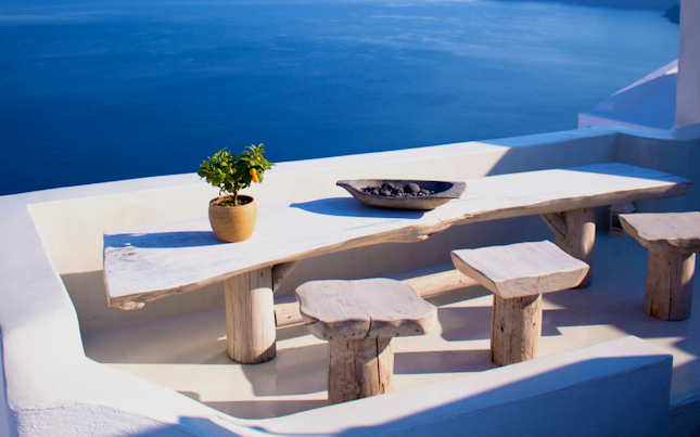 Greek Island Hotel Terrace 