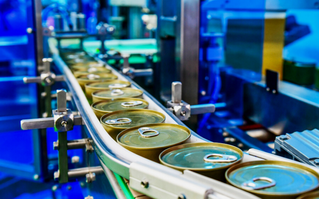 Canned goods in rotary