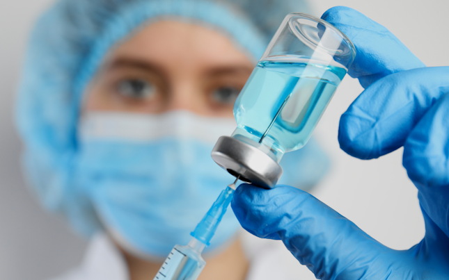 Extracting a vaccine bottle